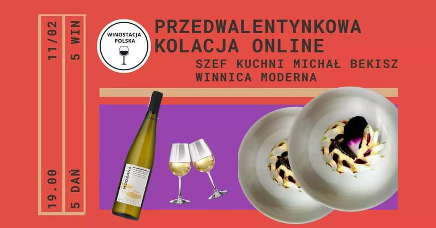 Kolacja i wino online. Michał Bekisz x Winnica Moderna