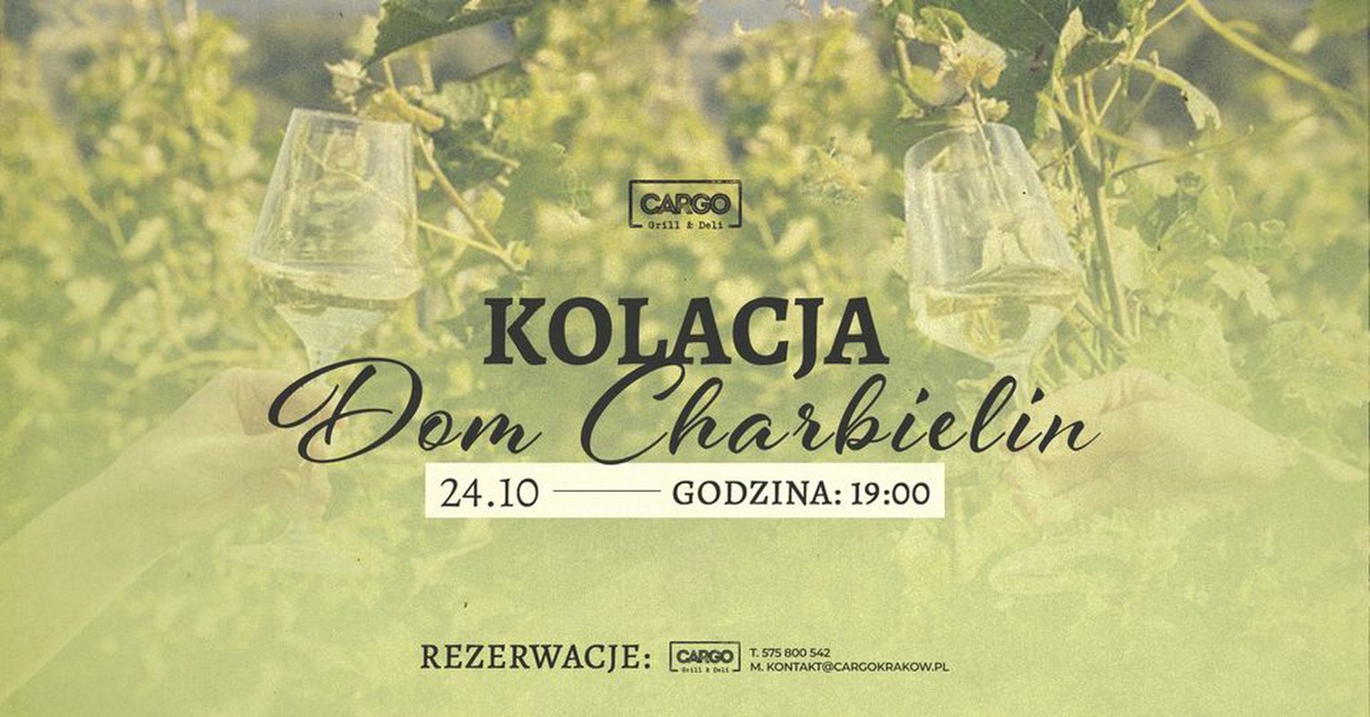 Kolacja, degustacja i prezentacja nowego wina Seyval Blanc z Winnicy DOM CHARBIELIN