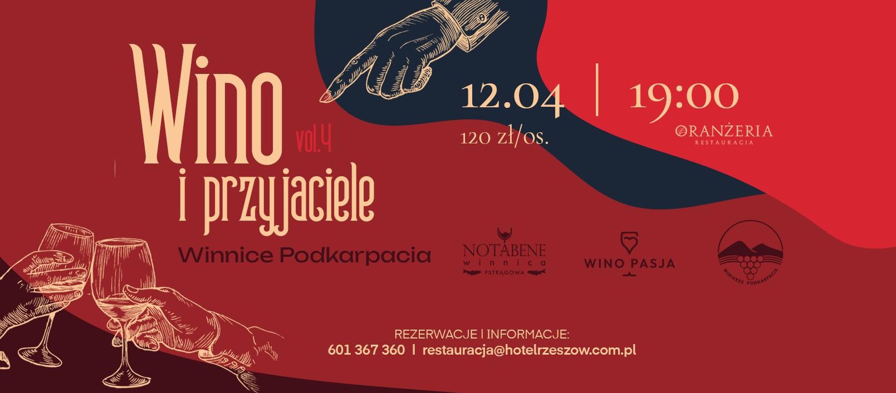 Wino i przyjaciele w Oranżerii - Winnica Notabene